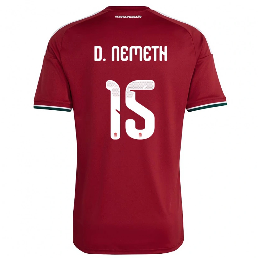 Danxen Hombre Camiseta Hungría Diana Németh #15 Rojo Blanco Verde 1ª Equipación 26-28 La Camisa