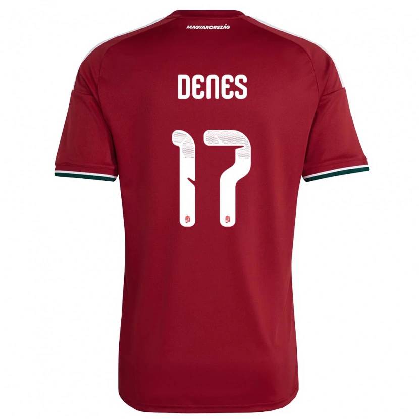 Danxen Hombre Camiseta Hungría Csanád Vilmos Dénes #17 Rojo Blanco Verde 1ª Equipación 26-28 La Camisa