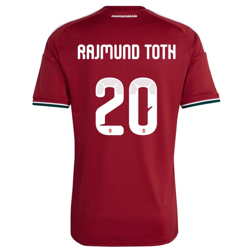 Danxen Hombre Camiseta Hungría Rajmund Tóth #20 Rojo Blanco Verde 1ª Equipación 26-28 La Camisa