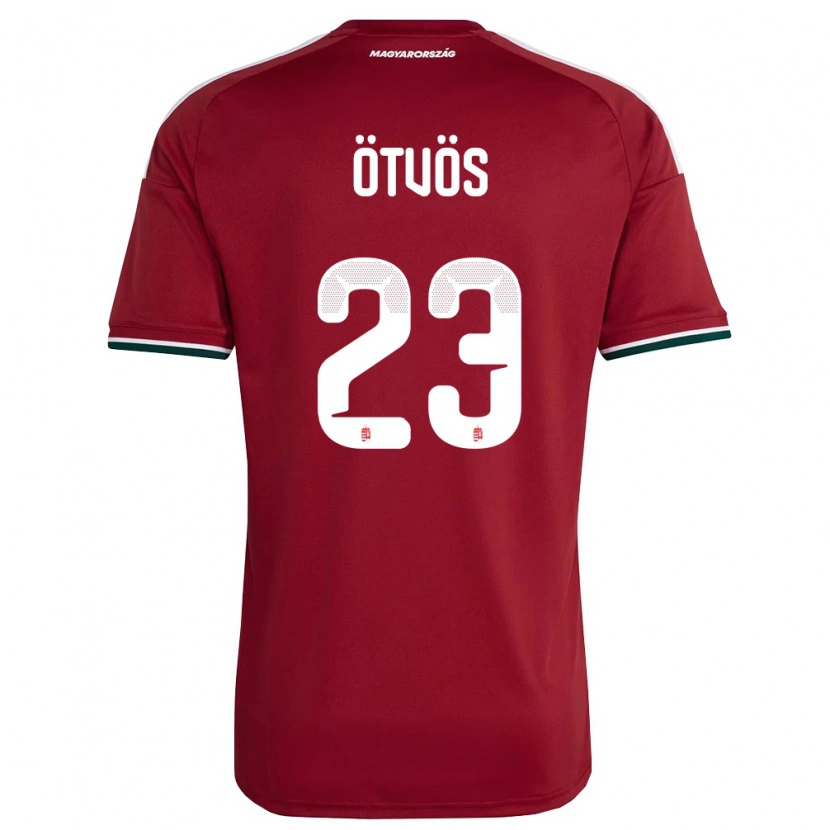 Danxen Hombre Camiseta Hungría Bence Ötvös #23 Rojo Blanco Verde 1ª Equipación 26-28 La Camisa