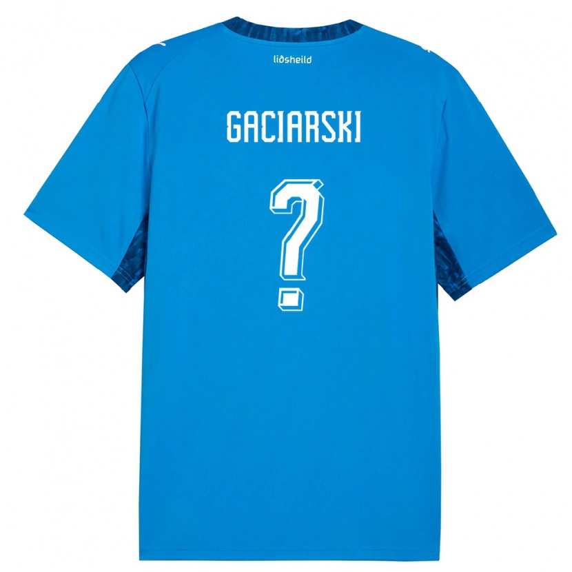 Danxen Hombre Camiseta Islandia Viktor Gaciarski #0 Azul Marino 1ª Equipación 26-28 La Camisa