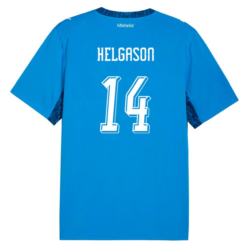 Danxen Hombre Camiseta Islandia Thórir Jóhann Helgason #14 Azul Marino 1ª Equipación 26-28 La Camisa