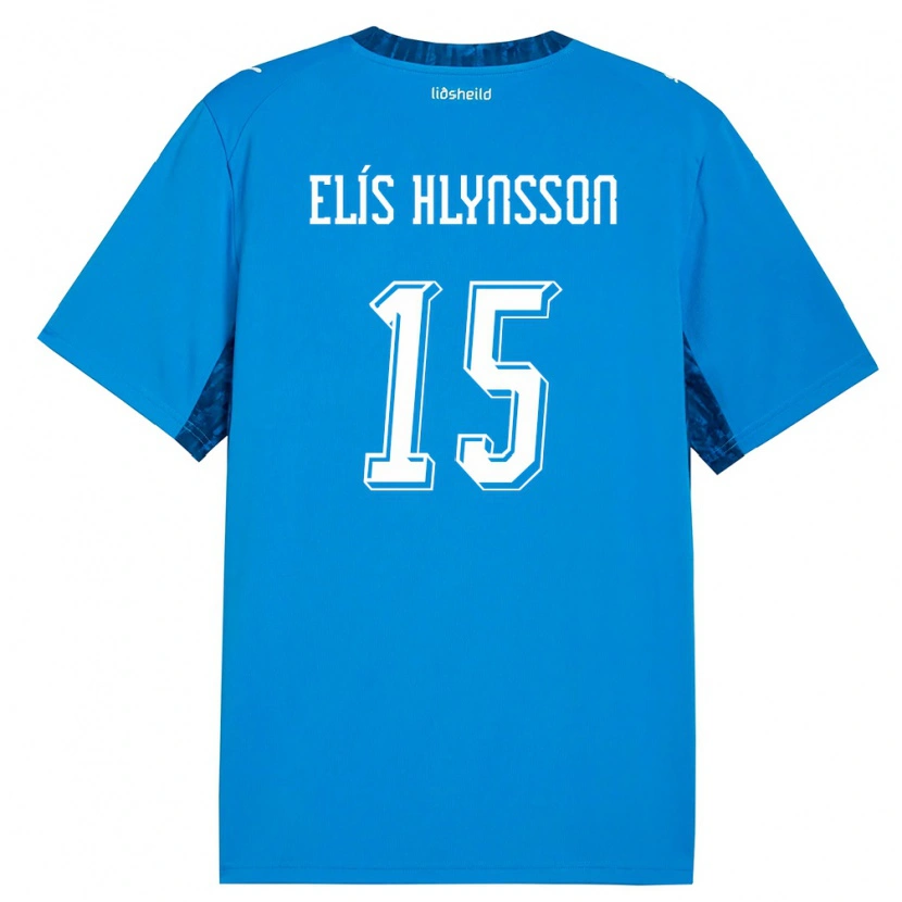 Danxen Hombre Camiseta Islandia Róbert Elís Hlynsson #15 Azul Marino 1ª Equipación 26-28 La Camisa