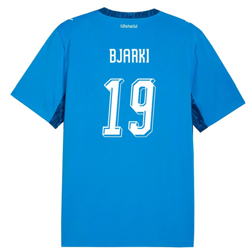 Danxen Hombre Camiseta Islandia Bjarki Bjarkason #19 Azul Marino 1ª Equipación 26-28 La Camisa