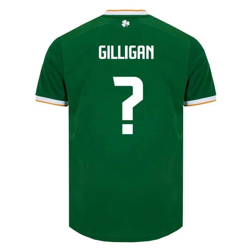 Danxen Hombre Camiseta Irlanda Ciaran Gilligan #0 Verde Oscuro Blanco 1ª Equipación 26-28 La Camisa