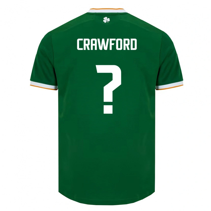Danxen Hombre Camiseta Irlanda James Crawford #0 Verde Oscuro Blanco 1ª Equipación 26-28 La Camisa