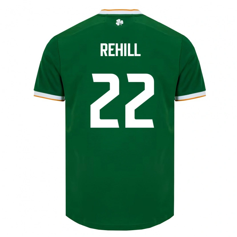 Danxen Hombre Camiseta Irlanda Harry Rehill #22 Verde Oscuro Blanco 1ª Equipación 26-28 La Camisa