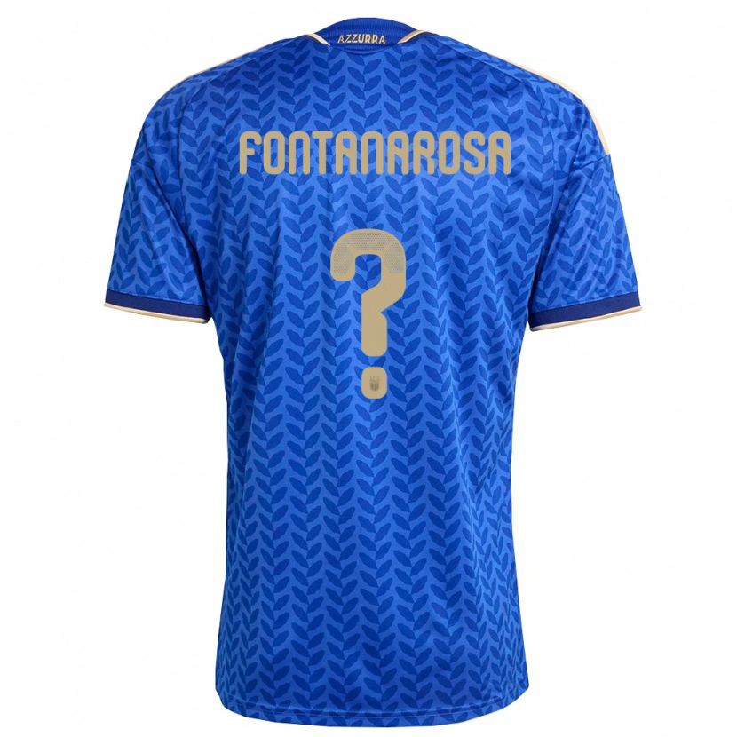 Danxen Hombre Camiseta Italia Alessandro Fontanarosa #0 Azul Marino Oro 1ª Equipación 26-28 La Camisa