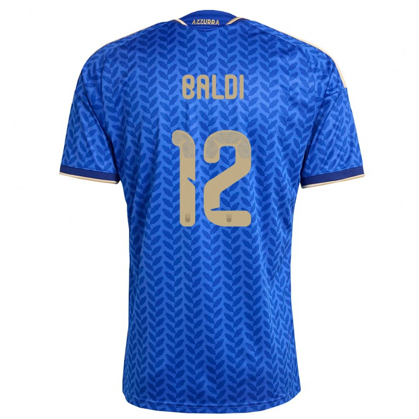 Danxen Hombre Camiseta Italia Rachele Baldi #12 Azul Marino Oro 1ª Equipación 26-28 La Camisa