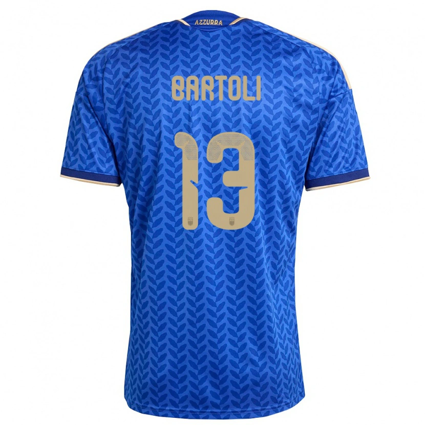 Danxen Hombre Camiseta Italia Elisa Bartoli #13 Azul Marino Oro 1ª Equipación 26-28 La Camisa