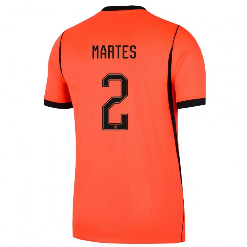 Danxen Hombre Camiseta Países Bajos Lushendry Martes #2 Naranja Negro 1ª Equipación 26-28 La Camisa