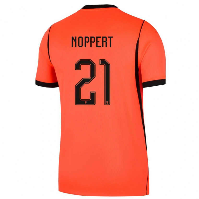 Danxen Hombre Camiseta Países Bajos Andries Noppert #21 Naranja Negro 1ª Equipación 26-28 La Camisa