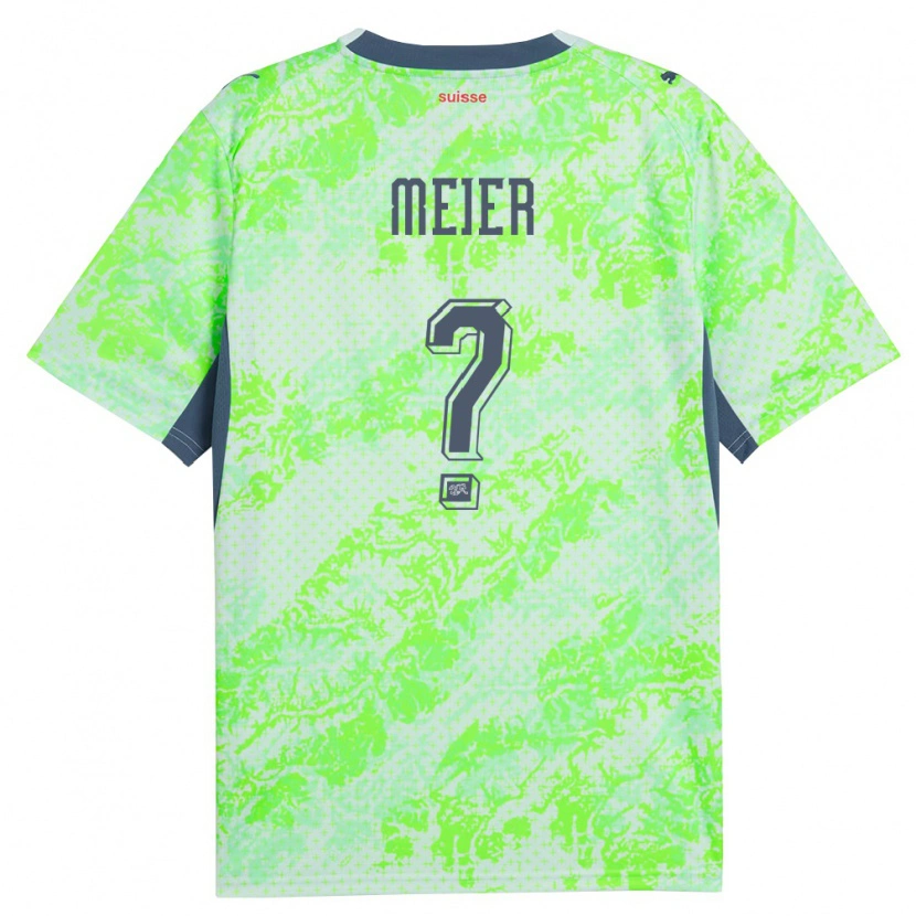 Danxen Hombre Camiseta Suiza Nino Meier #0 Verde Marino 2ª Equipación 26-28 La Camisa
