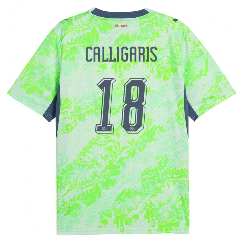 Danxen Hombre Camiseta Suiza Viola Calligaris #18 Verde Marino 2ª Equipación 26-28 La Camisa
