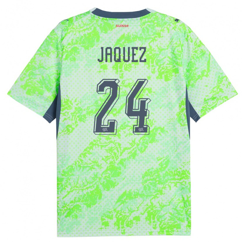 Danxen Hombre Camiseta Suiza Luca Jaquez #24 Verde Marino 2ª Equipación 26-28 La Camisa