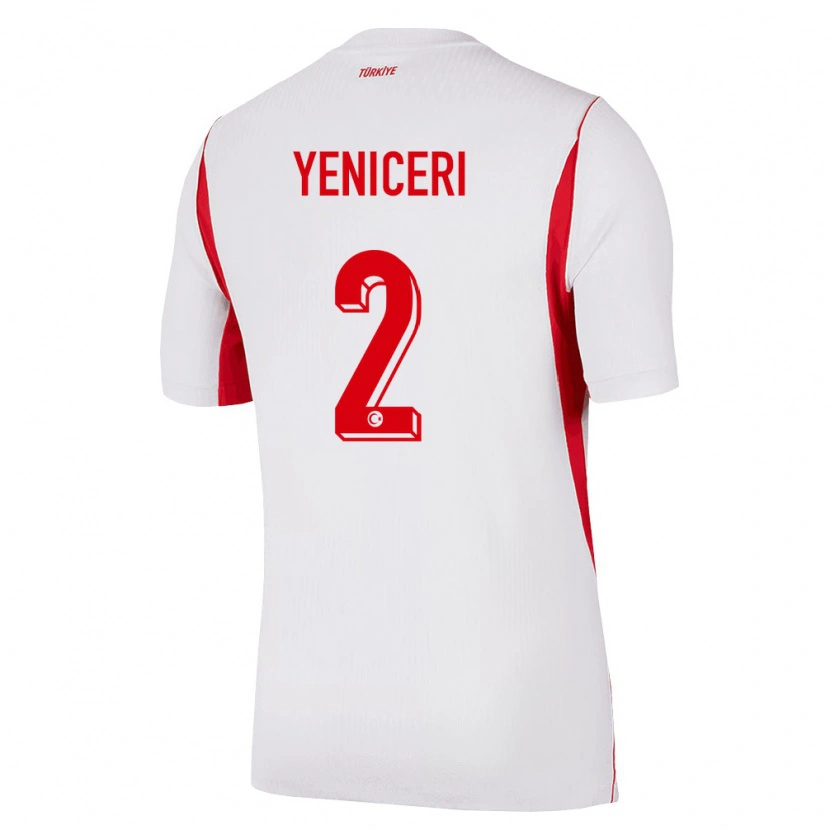 Danxen Hombre Camiseta Turquía Berna Yeniçeri #2 Blanco Rojo Borgoña 2ª Equipación 26-28 La Camisa