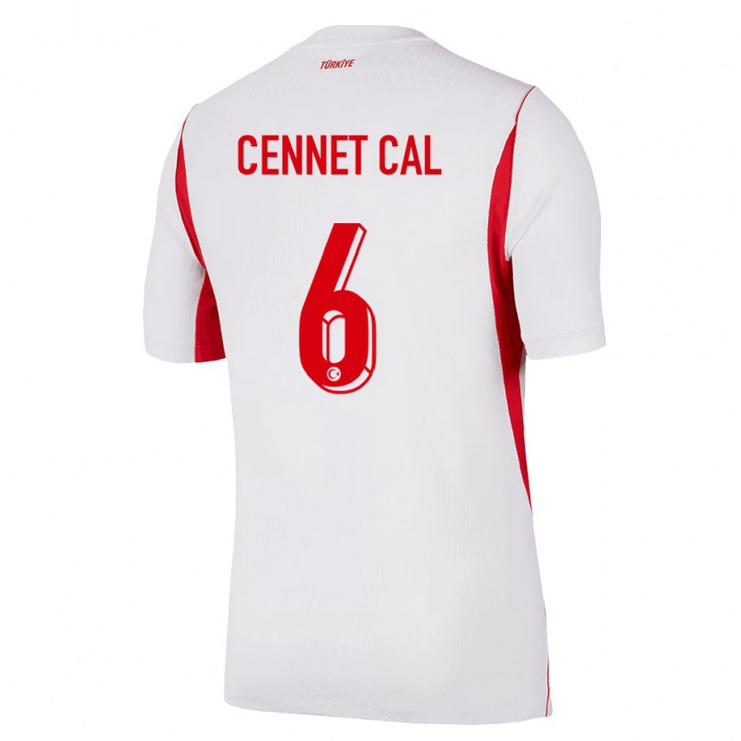 Danxen Hombre Camiseta Turquía Meryem Cennet Çal #6 Blanco Rojo Borgoña 2ª Equipación 26-28 La Camisa