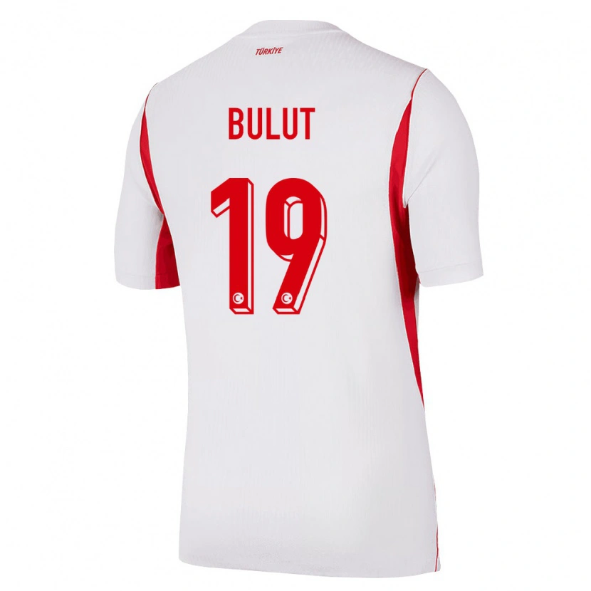 Danxen Hombre Camiseta Turquía Hasan Bulut #19 Blanco Rojo Borgoña 2ª Equipación 26-28 La Camisa