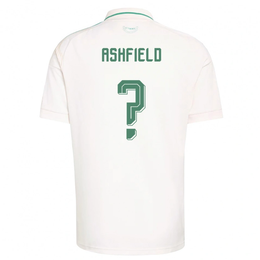 Danxen Hombre Camiseta Gales Harry Ashfield #0 Blanco Marrón Verde 2ª Equipación 26-28 La Camisa