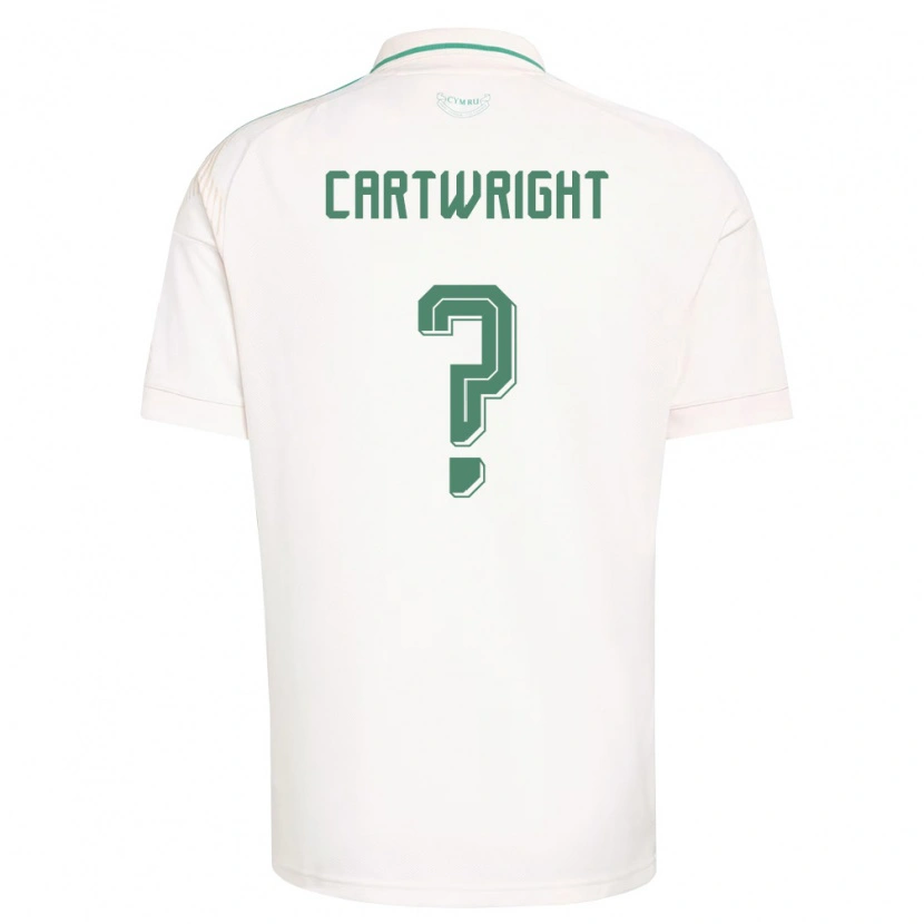 Danxen Hombre Camiseta Gales Logan Cartwright #0 Blanco Marrón Verde 2ª Equipación 26-28 La Camisa