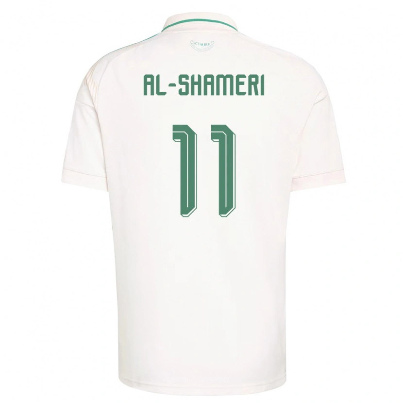 Danxen Hombre Camiseta Gales Nawaf Al-Shameri #11 Blanco Marrón Verde 2ª Equipación 26-28 La Camisa