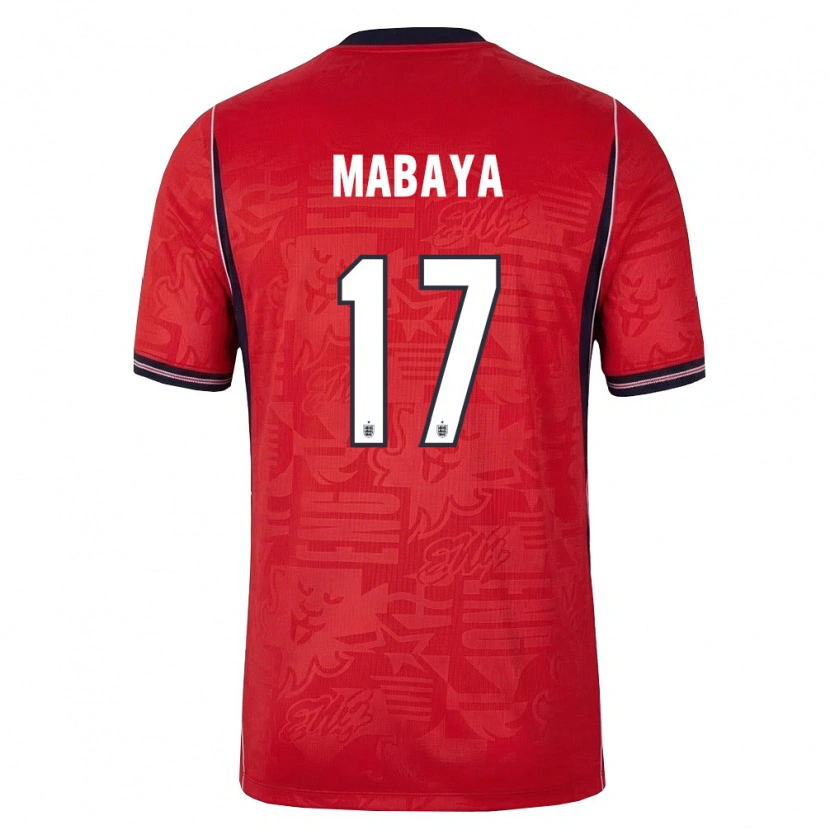 Danxen Hombre Camiseta Inglaterra Isaac Mabaya #17 Rojo Marino Blanco 2ª Equipación 26-28 La Camisa