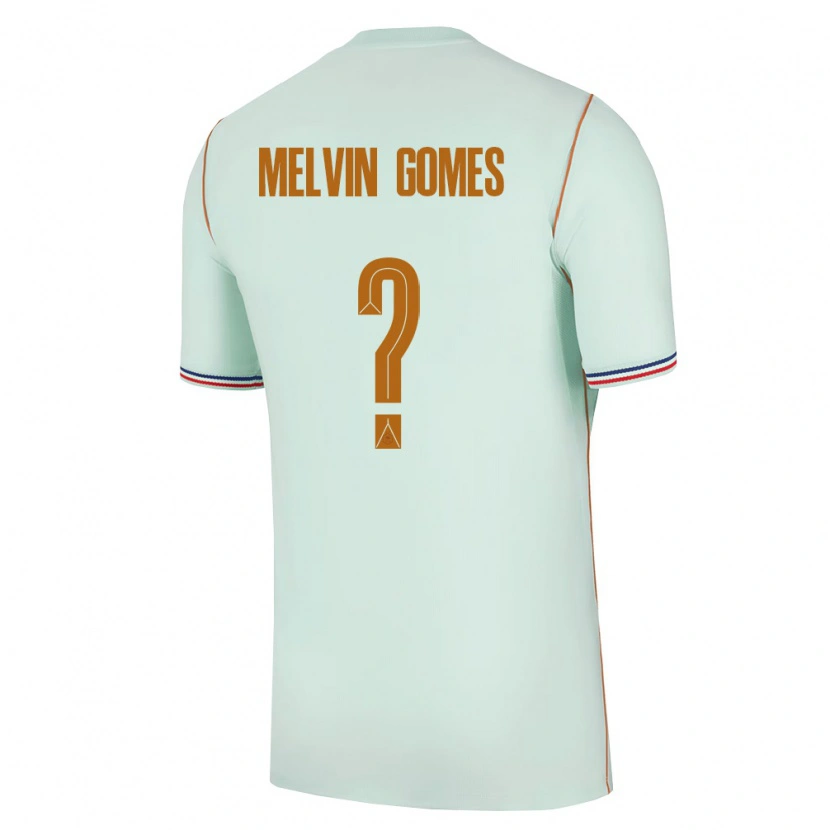 Danxen Hombre Camiseta Francia Melvin Gomes #0 Verde Oro 2ª Equipación 26-28 La Camisa