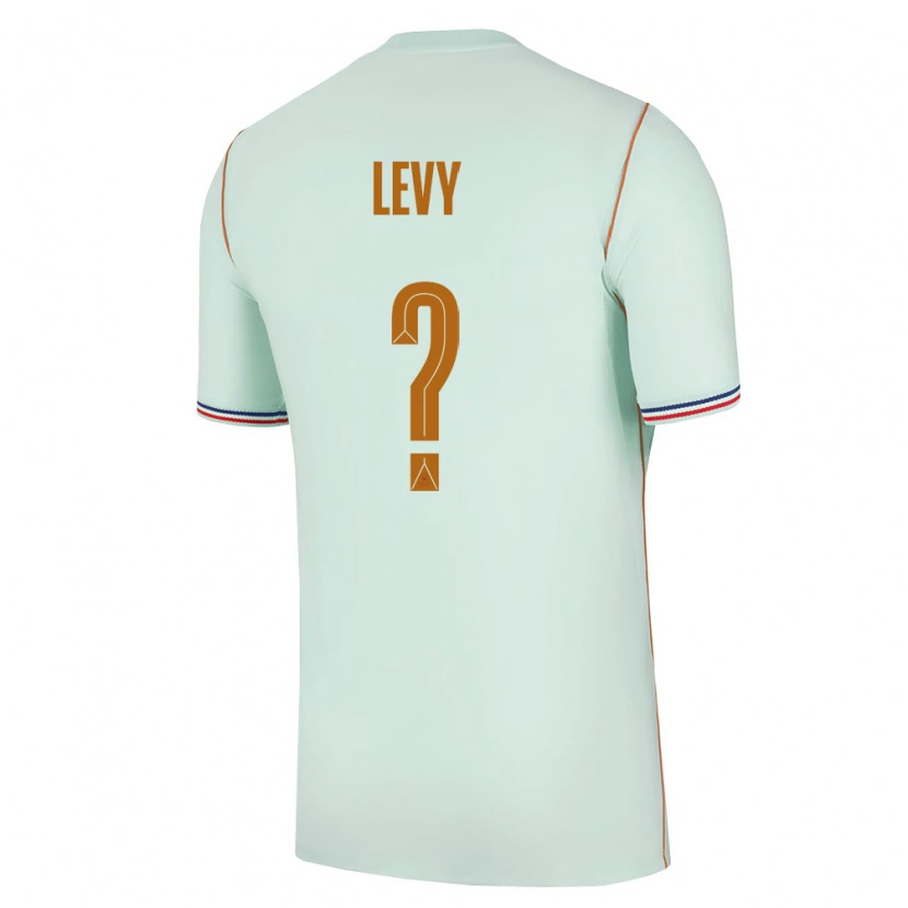 Danxen Hombre Camiseta Francia Bradley Levy #0 Verde Oro 2ª Equipación 26-28 La Camisa
