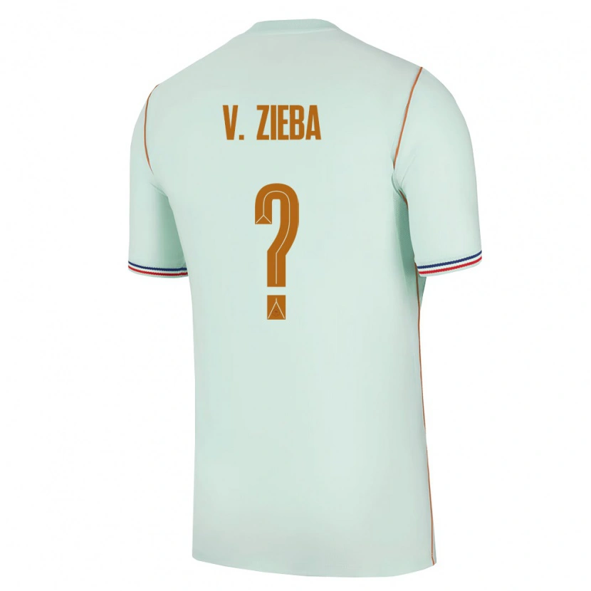 Danxen Hombre Camiseta Francia Vadim Vanbeselaere Zieba #0 Verde Oro 2ª Equipación 26-28 La Camisa