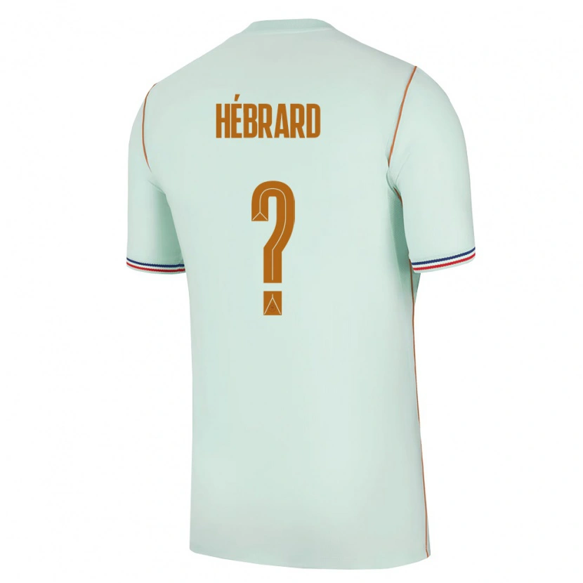 Danxen Hombre Camiseta Francia Frédéric Hébrard #0 Verde Oro 2ª Equipación 26-28 La Camisa