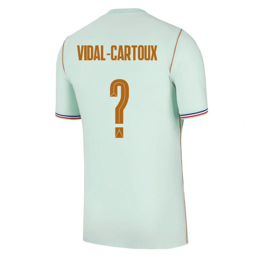 Danxen Hombre Camiseta Francia Noah Vidal-Cartoux #0 Verde Oro 2ª Equipación 26-28 La Camisa