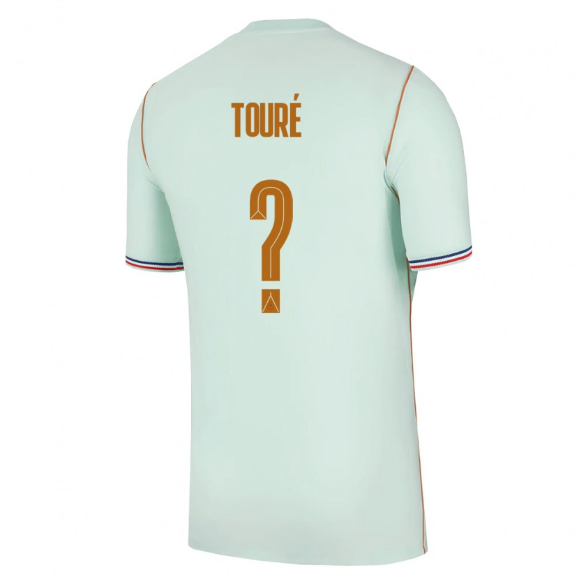 Danxen Hombre Camiseta Francia Ousmane Touré #0 Verde Oro 2ª Equipación 26-28 La Camisa