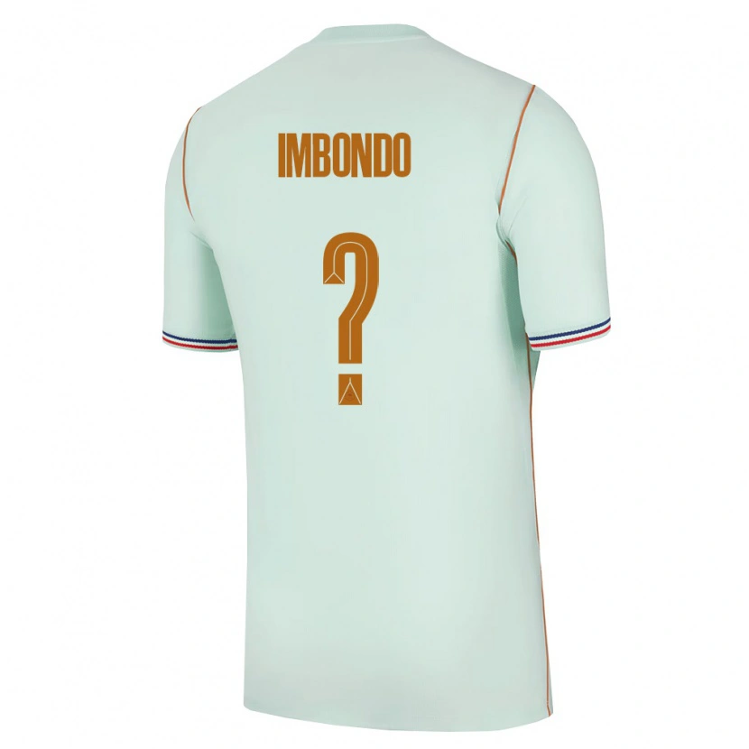 Danxen Hombre Camiseta Francia Ramses Imbondo #0 Verde Oro 2ª Equipación 26-28 La Camisa