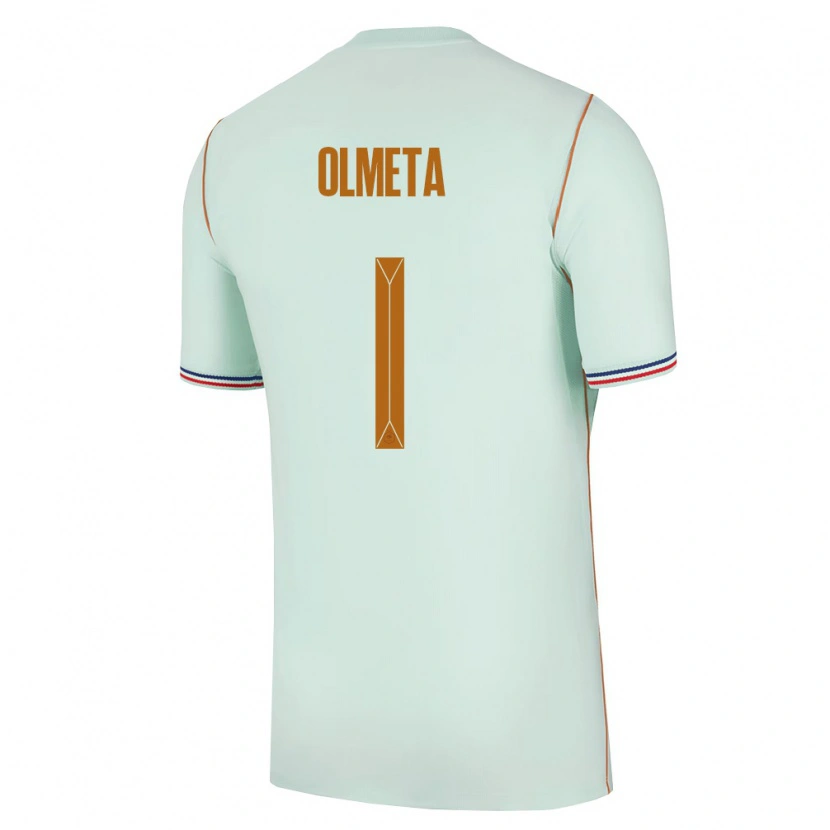 Danxen Hombre Camiseta Francia Lisandru Olmeta #1 Verde Oro 2ª Equipación 26-28 La Camisa