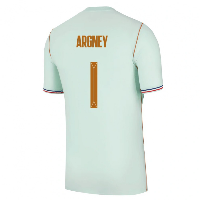 Danxen Hombre Camiseta Francia Paul Argney #1 Verde Oro 2ª Equipación 26-28 La Camisa