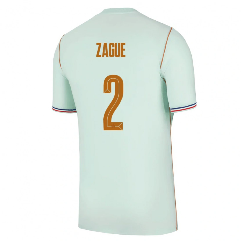 Danxen Hombre Camiseta Francia Yoram Zague #2 Verde Oro 2ª Equipación 26-28 La Camisa