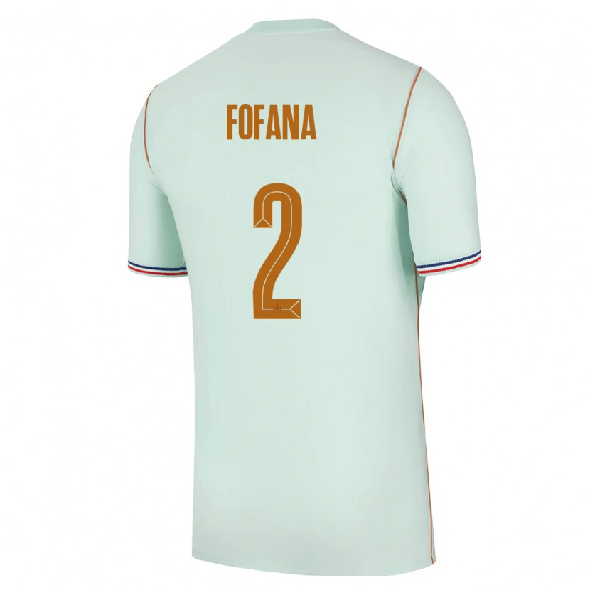 Danxen Hombre Camiseta Francia Wesley Fofana #2 Verde Oro 2ª Equipación 26-28 La Camisa