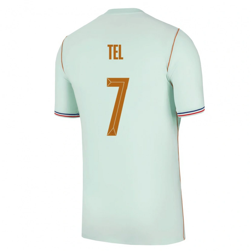 Danxen Hombre Camiseta Francia Mathys Tel #7 Verde Oro 2ª Equipación 26-28 La Camisa