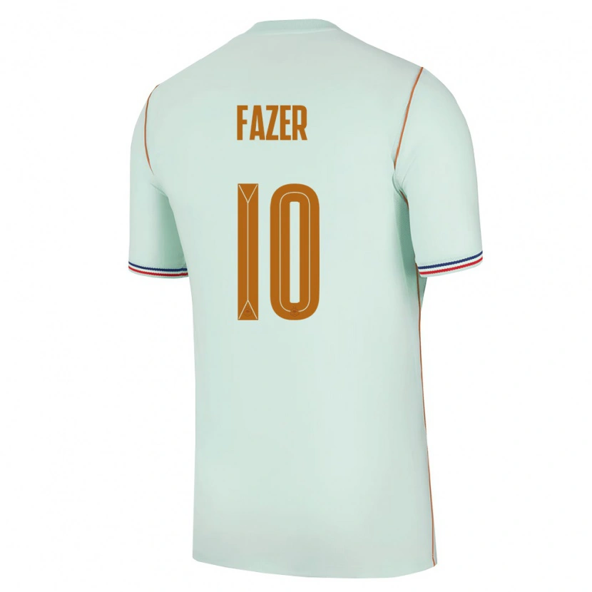 Danxen Hombre Camiseta Francia Laurina Fazer #10 Verde Oro 2ª Equipación 26-28 La Camisa