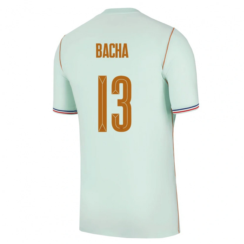 Danxen Hombre Camiseta Francia Selma Bacha #13 Verde Oro 2ª Equipación 26-28 La Camisa