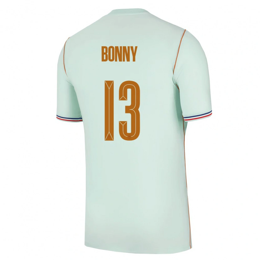 Danxen Hombre Camiseta Francia Ange Yoan Bonny #13 Verde Oro 2ª Equipación 26-28 La Camisa