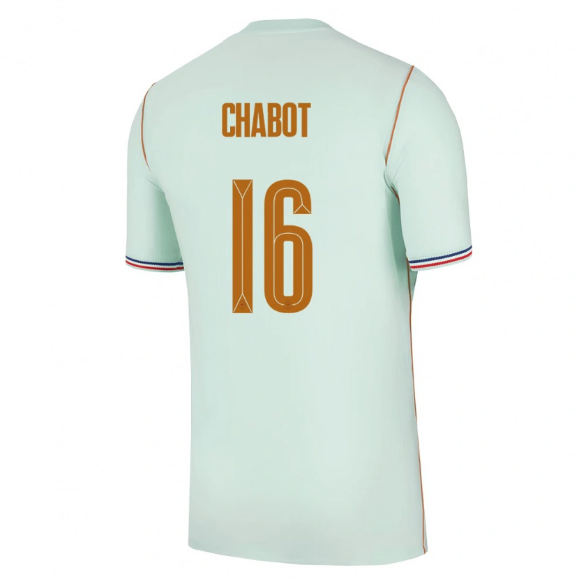Danxen Hombre Camiseta Francia Max-Edgar Chabot #16 Verde Oro 2ª Equipación 26-28 La Camisa