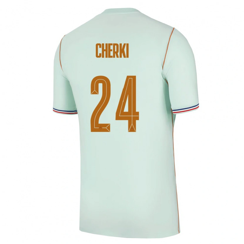 Danxen Hombre Camiseta Francia Rayan Cherki #24 Verde Oro 2ª Equipación 26-28 La Camisa