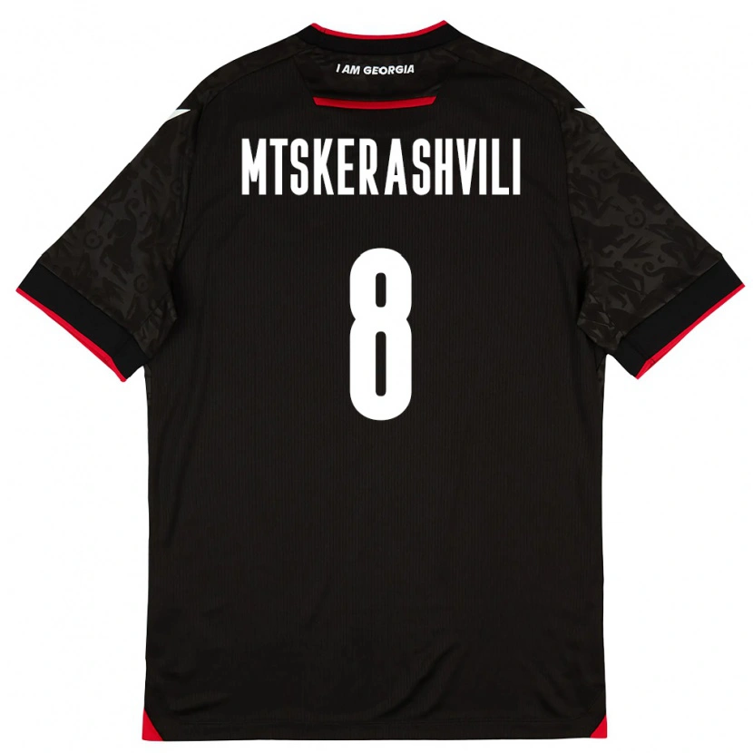 Danxen Hombre Camiseta Georgia Lizi Mtskerashvili #8 Negro Blanco Rojo 2ª Equipación 26-28 La Camisa