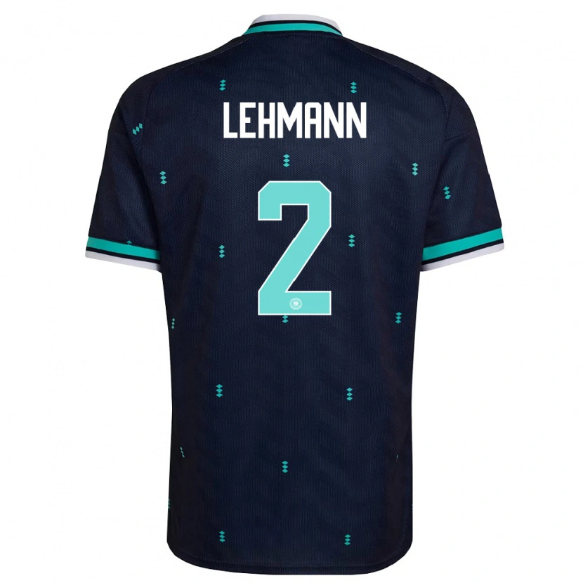 Danxen Hombre Camiseta Alemania Paul Lehmann #2 Marino Azul Cielo Blanco 2ª Equipación 26-28 La Camisa
