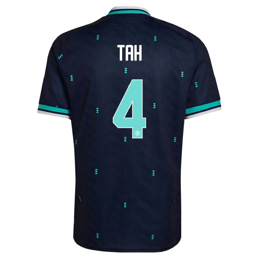 Danxen Hombre Camiseta Alemania Jonathan Tah #4 Marino Azul Cielo Blanco 2ª Equipación 26-28 La Camisa