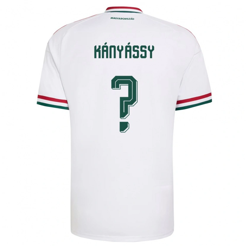 Danxen Hombre Camiseta Hungría Gergely Kányássy #0 Blanco Rojo Verde 2ª Equipación 26-28 La Camisa