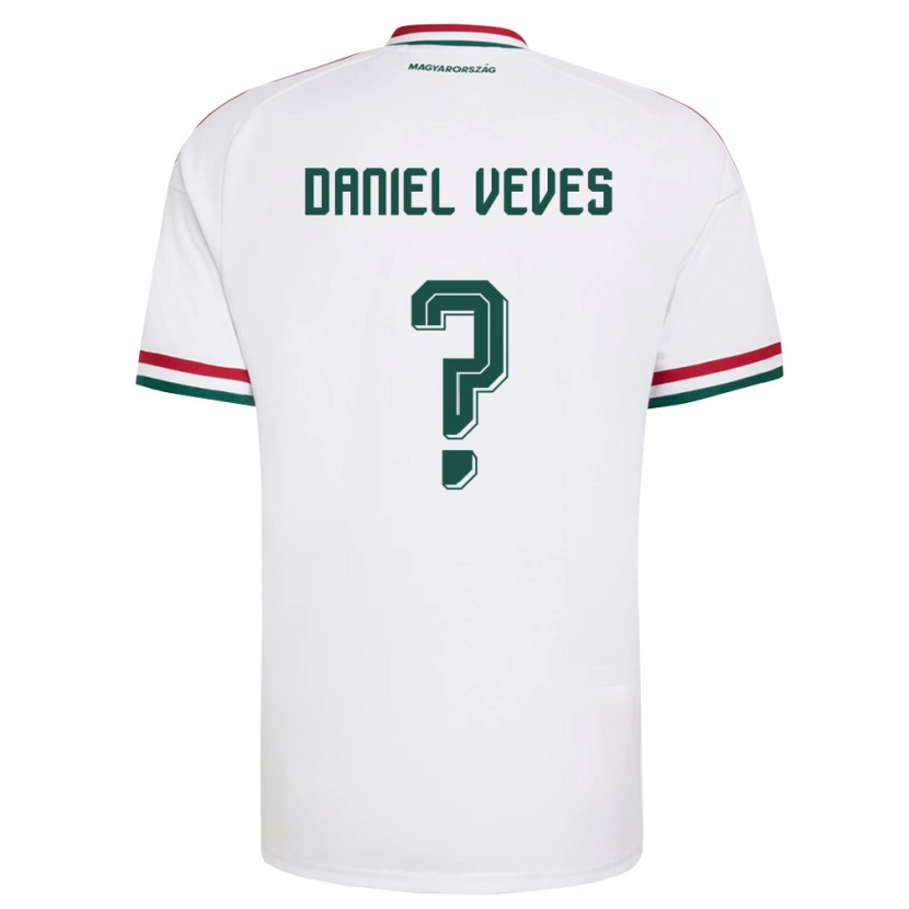 Danxen Hombre Camiseta Hungría Panagiotis Daniel Veves #0 Blanco Rojo Verde 2ª Equipación 26-28 La Camisa