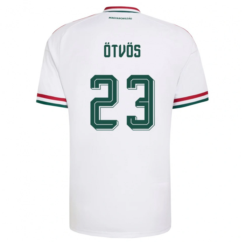 Danxen Hombre Camiseta Hungría Bence Ötvös #23 Blanco Rojo Verde 2ª Equipación 26-28 La Camisa