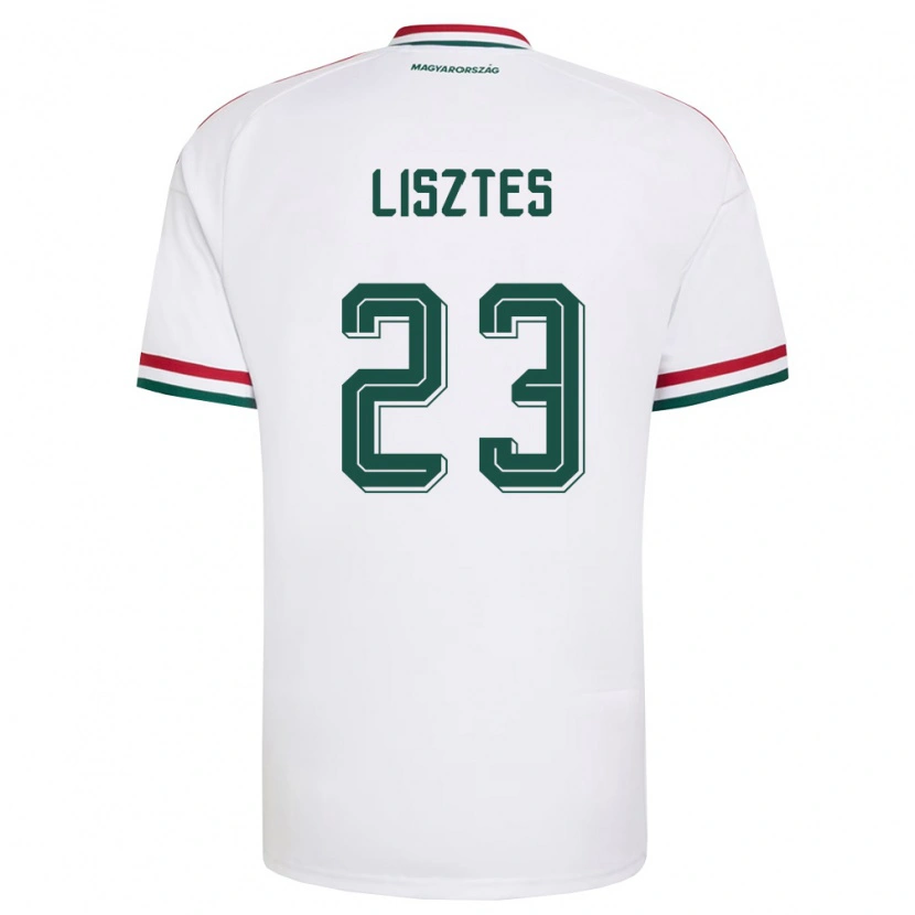 Danxen Hombre Camiseta Hungría Krisztián Lisztes #23 Blanco Rojo Verde 2ª Equipación 26-28 La Camisa